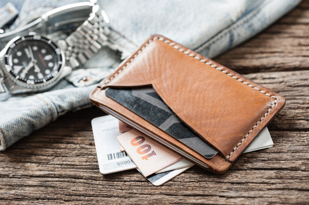 best slim leather wallet  