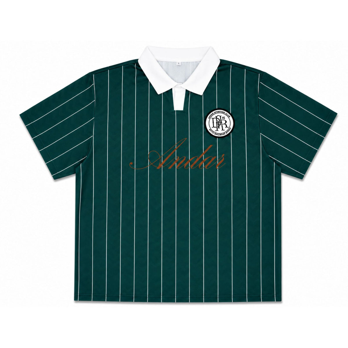 The Jersey tee in Ivy Pinstripe