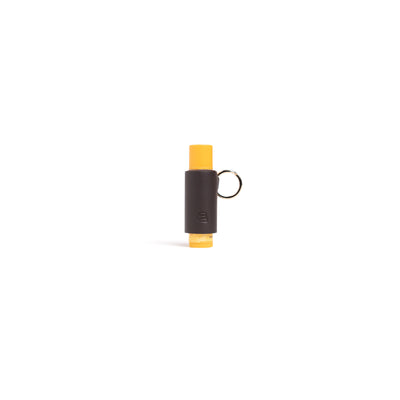 The Chapstick Holder in Dark Chocolate | Gold, front view