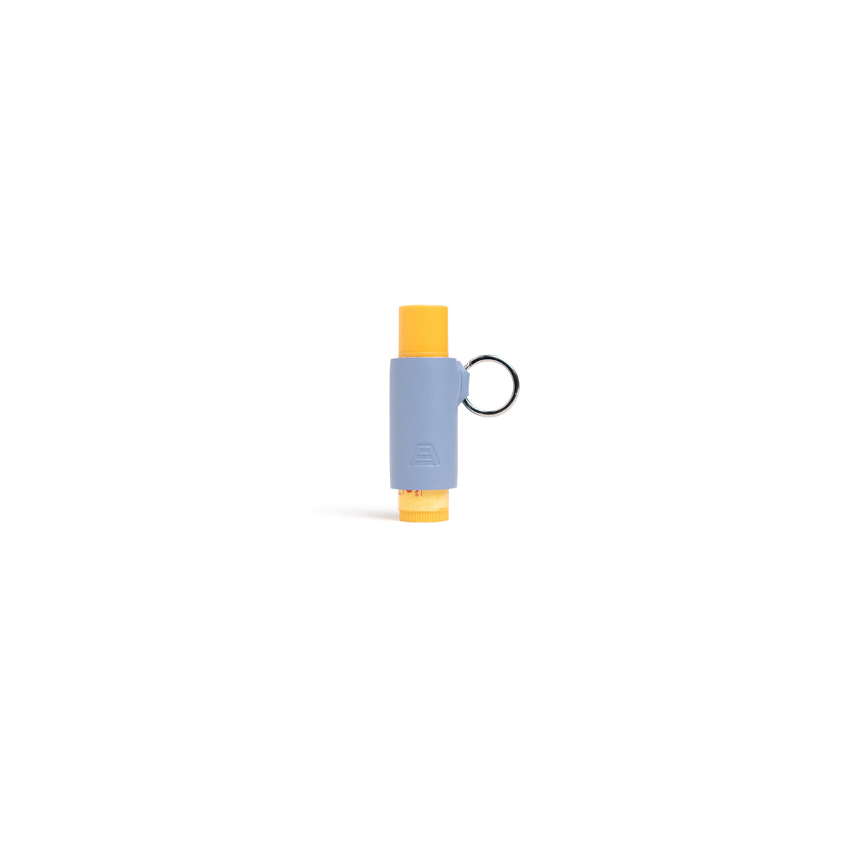 The Chapstick Holder in Car Mom Blue | Silver, front view