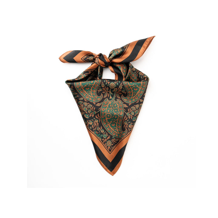 Teal/Orange Paisley