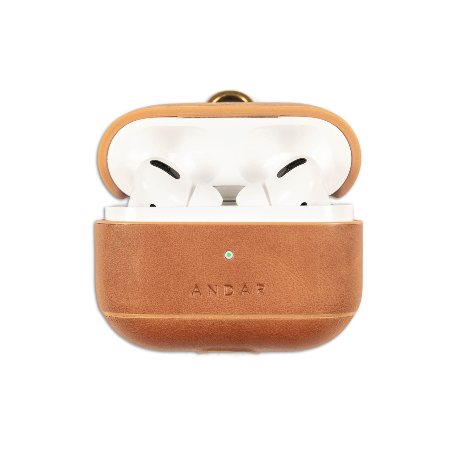イヤホン Leather AirPods Pro Case With Clip - Tan イヤホン Leather
