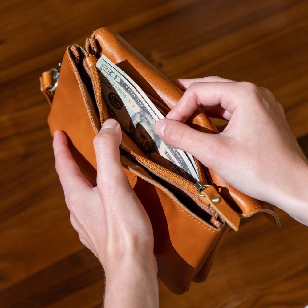 ALSU Women's Green Hand Clutch Wallet Purse